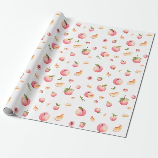 Peach-Muster Geschenkpapier (Ungerollt)