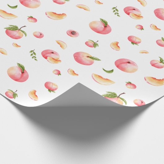 Peach-Muster Geschenkpapier (Ecke)