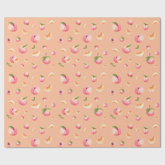 Peach-Muster Geschenkpapier (Flach)