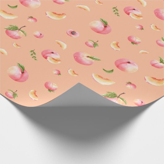 Peach-Muster Geschenkpapier (Ecke)
