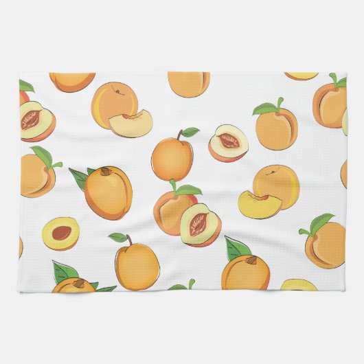 Peach-Muster Geschirrtuch (Horizontal)