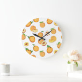 Peach-Muster Große Wanduhr (Zuhause)