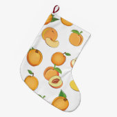 Peach-Muster Großer Weihnachtsstrumpf (Vorderansicht (hängend))