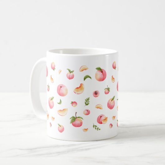 Peach-Muster Kaffeetasse (Vorderseite Links)