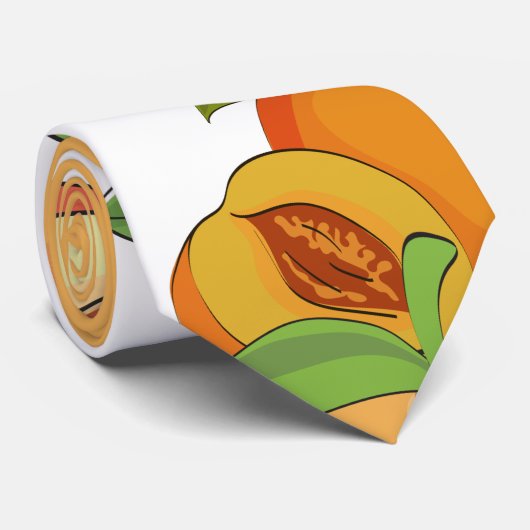 Peach-Muster Krawatte (Gerollt)