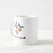 Peach Muster Malerei Vintag Kaffee Tasse (Vorderseite Links)