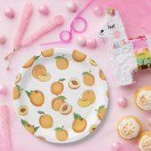 Peach-Muster Pappteller (Party)