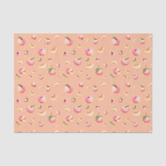 Peach-Muster Seidenpapier (Vorderseite)