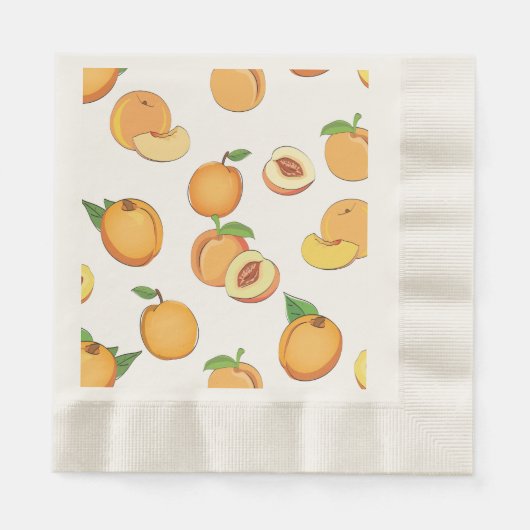 Peach-Muster Serviette (Vorderseite)
