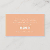 Peach MyStical Vielen Dank für das Branding kleine Visitenkarte (Rückseite)