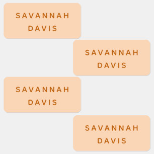 Peach name etiketten