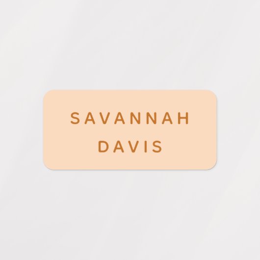 Peach name etiketten (Design 2)
