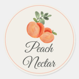 Peach Nectar Mimosa Bar Bottle Runder Aufkleber