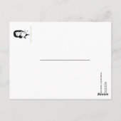 Peach Ninja Pandas Postcard Postkarte (Rückseite)