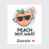 Peach Not War Funny Fruit Puff Aufkleber (Blatt)