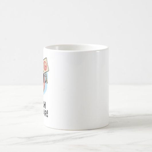 Peach Not War Funny Fruit Puff Kaffeetasse (Mittel)