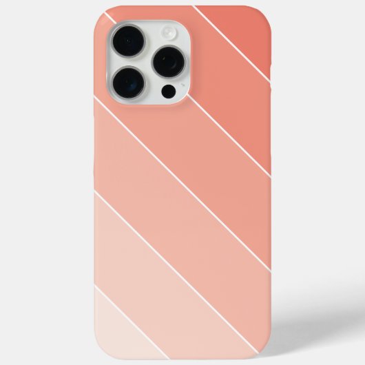 Peach Ombré Streifen Case-Mate iPhone Hülle (Rückseite)