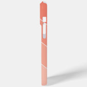 Peach Ombré Streifen Case-Mate iPhone Hülle (Rückseite / Links)