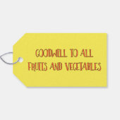 Peach on Earth Funny Christmas Geschenkanhänger (Rückseite Horizontal)