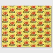 Peach on Earth Funny Christmas Geschenkpapier (Flach)