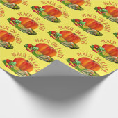 Peach on Earth Funny Christmas Geschenkpapier (Ecke)