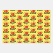 Peach on Earth Funny Christmas Geschenkpapier Set (Vorderseite 3)
