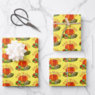 Peach on Earth Funny Christmas Geschenkpapier Set