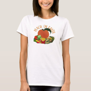 Peach on Earth Funny Christmas Pub T - Shirt