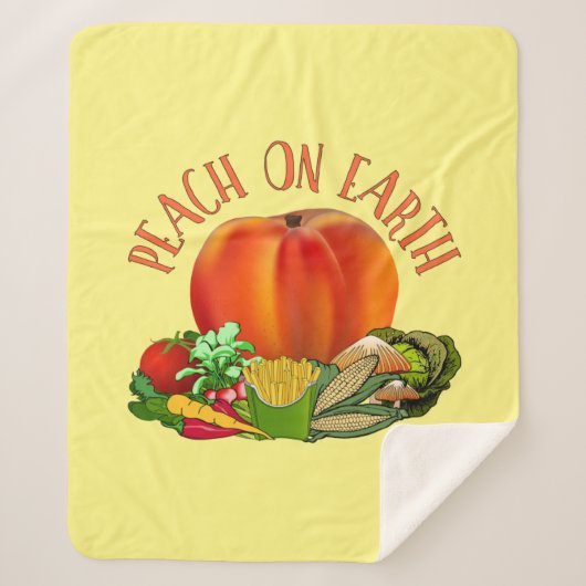 Peach on Earth Funny Christmas Puff Sherpadecke (Vorderseite)