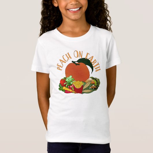 Peach on Earth Funny Christmas Puff T-Shirt (Vorderseite)