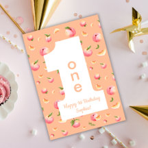 Peach ONE Happy Birthday-Karte