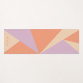 Peach Orange And Lavender Triangle Color Blocks Yogamatte (Vorderseite (Horizontal))