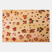 Peach Orange Animal Print Aquarell Geschenkpapier Set (Vorderseite)