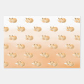 Peach Orange Foxes Geschenkpapier Set (Vorderseite 3)