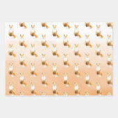 Peach Orange Foxes Geschenkpapier Set (Vorderseite 2)