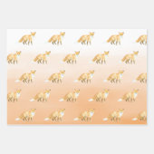 Peach Orange Foxes Geschenkpapier Set (Vorderseite)