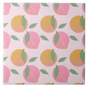 Peach Orange Fruchtmuster Pink Fliese