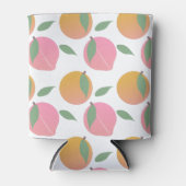 Peach Orange Fruchtmuster White Dosenkühler (Vorderseite)