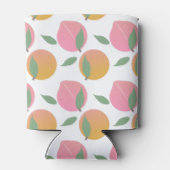 Peach Orange Fruchtmuster White Dosenkühler (Rückseite)
