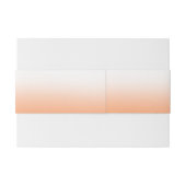 Peach Orange Fuzz Elegante Moderne Hochzeit Einladungsbanderole (Rückseitenbeispiel)