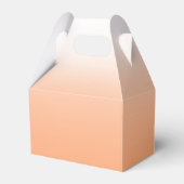 Peach Orange Fuzz Elegante Moderne Hochzeit Geschenkschachtel (Rückseite)