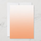 Peach Orange Fuzz Wedding QR Code Seating Chart (Rückseite)