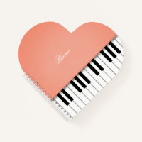 Peach Orange Grand Piano Music Keyboard Custom