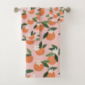 Peach Orange Juice Muster Badhandtuch Set (Insitu)