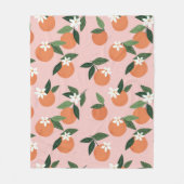Peach Orange Juice Muster Fleecedecke (Vorderseite)