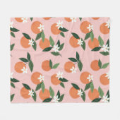 Peach Orange Juice Muster Fleecedecke (Vorderseite (Horizontal))