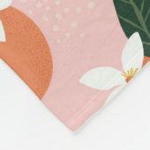 Peach Orange Juice Muster Fleecedecke (Ecke)