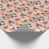 Peach Orange Juice Muster Geschenkpapier (Ecke)