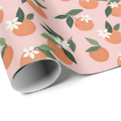 Peach Orange Juice Muster Geschenkpapier (Rolleneckpunkt)