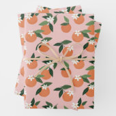 Peach Orange Juice Muster Geschenkpapier Set (Beispiel)